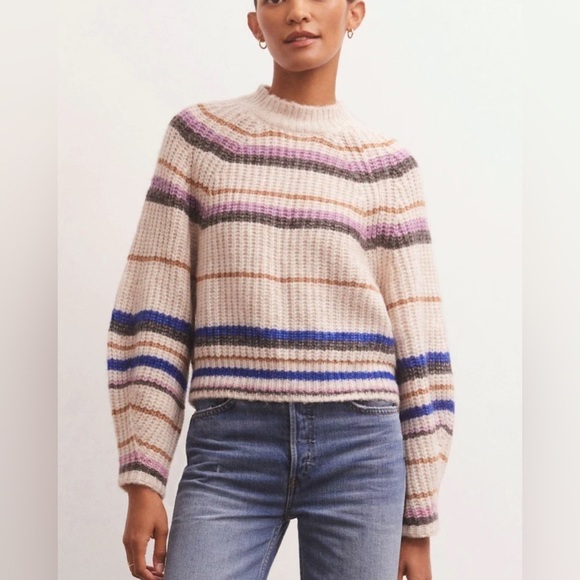 Z Supply Desmond Stripe Sweater- - Picture 1 of 16